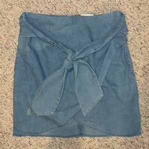Denim mini skirt